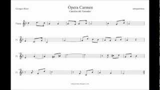 Opera Carmen Partitura del Toreador Flauta Saxofón Violín Clarinete Saxofón Tenor y Trompeta [upl. by Samau793]