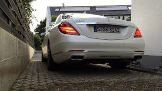 MercedesBenz SClass 2014 S600 V12 engine cold start Kaltstart AMG [upl. by Akenot256]