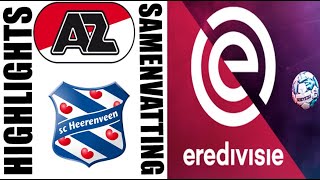 AZ Alkmaar v SC Heerenveen 91 Samenvatting  HIGHLIGHTS  Eredivisie 20242025 [upl. by Nesnar]