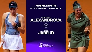 Ekaterina Alexandrova vs Ons Jabeur  2024 Stuttgart Round 1  WTA Match Highlights [upl. by Ylyl]