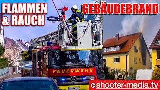 E  WOHNHAUSBRAND  LUDWIGSBURG  FEUERWEHR  DACHSTUHL  FEUER  RAUCH [upl. by Nilved]