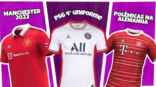 VAZAMENTOS NA ADIDAS  NOVAS CAMISAS DO MANCHESTER PSG BAYERN [upl. by Ayocal852]