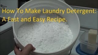 How To Make Laundry Detergent The Easy Way  Household Tip 1 [upl. by Ahsinnod]