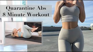 Quarantine Abs  My 8 Minute GoTo Cinch Waist Workout [upl. by Airreis]