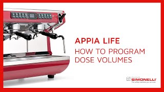 How to program dose volumes on the Appia Life  Nuova Simonelli [upl. by Yadseut]