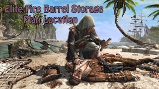 Assassins Creed Black Flag  Elite Fire Barrel Storage Plan Location [upl. by Esinad]