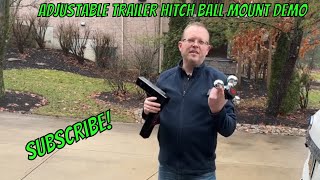 Adjustable trailer hitch ball mount Triball hitch Demo and review [upl. by Gainor]