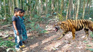 Tiger Attack In Jungle  Royal Bengal Tiger Attack Thrilling Short Film [upl. by Dualc120]