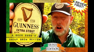 Guinness Extra Stout Beer Review by A Beer Snobs Cheap Brew Review [upl. by Sokul]