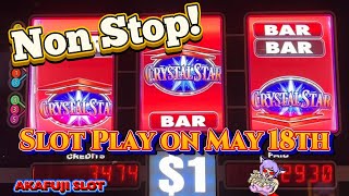 Non Stop on May 18th Crystal Star Double Nudge Slot Lightning Cash Slots at Yaamava Casino [upl. by Nahaj]