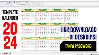 Template Kalender 2024 Tanpa Password [upl. by Earb311]