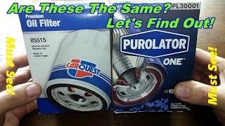 Carquest Blue Oil Filter Cut Open 85515 vs Purolator One Oil Filter Cut Open PL30001 Comparison [upl. by Atinaj]