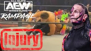 SERIOUS INJURY JEFF HARDY GETS HURT AGAIN BY SAMMY GUEVARA AEW [upl. by Maxim]