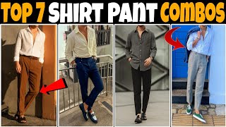 7 Best Shirt And Pant Combination For Men  Men Pant Shirt Outfits [upl. by Conias]