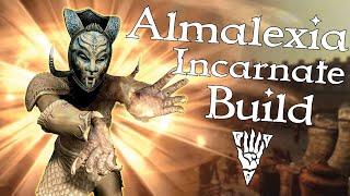 Skyrim Builds  Almalexia Incarnate  Tribunal Goddess Battlemage [upl. by Raynard]