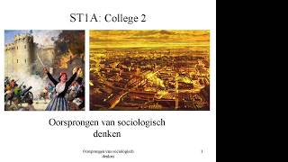 102 Het begin van de sociologie Sociologische Theorie [upl. by Arhez]