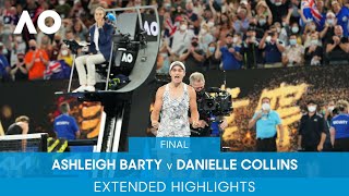 Ashleigh Barty v Danielle Collins Extended Highlights Final  Australian Open 2022 [upl. by Vierno]