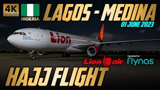 Airbus A330 Lagos to Medina  4k Cockpit View  Hajj 2023 🇳🇬 [upl. by Berthold546]