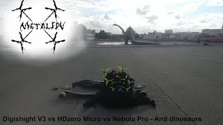 Foxeer Digisight V3 vs HDzero Micro vs DJI Nebula Pro  A White City And A Dinosaur  MetalFPV [upl. by Lehcir703]