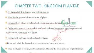 Biology F2  Ch2 Kingdom Plantae Lesson 1 [upl. by Concoff842]