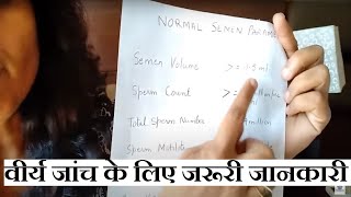 Semen Analysis Report  वीर्य जांच के लिए जरूरी जानकारी [upl. by Nebe]