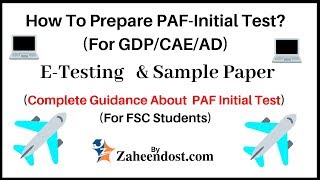 How To Prepare PAF Initial Test With Sample Paper [upl. by Yci976]