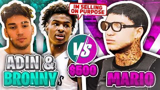 Bronny James SELLS Adin on Purpose against Mariosmindset in 500 Wager NBA 2K20 [upl. by Bunde878]