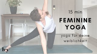 YogaRoutine um als Frau wieder in die Weiblichkeit zu treten 🧘🏻‍♀️🌺 Julia Glesti [upl. by Ailehs]