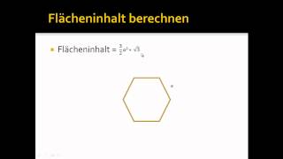 Flächeninhalt von einem Sechseck berechnen [upl. by Llenrac577]