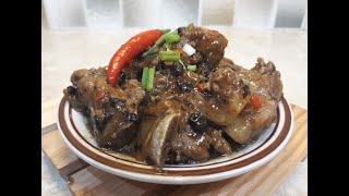 YUMMY AND SPICY PORK SPARERIBS with TAUSI a la HEN LIN  Sinangkutsang Pinoy [upl. by Giffy]