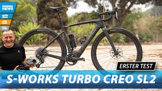 SWorks Turbo Creo SL2 Test Das neue Specialized EGravelbike im ersten Fahreindruck [upl. by Anovad]