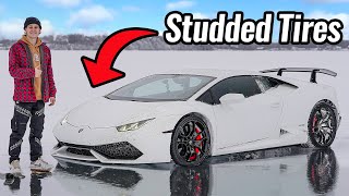 Lamborghini on Frozen Lake [upl. by Iretak835]