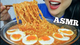 ASMR SPICY CHEESY NOODLES  SOFT BOIL EGGS RELAXING EATING SOUNDS NO TALKING  SASASMR [upl. by Huttan155]