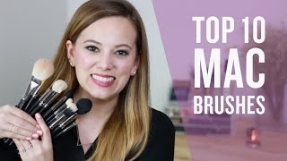 Top 10 MAC Makeup Brushes [upl. by Halet806]