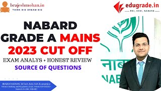 NABARD Grade A Mains Exam Analysis 2023  19th November  Cut off  Result Date  Honest Review [upl. by Ahsinroc]