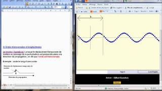 cours TS  physique  ch1 ondes mécaniques longitudinales et transversales [upl. by Gitlow]