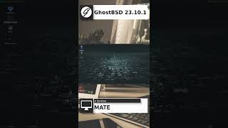 GhostBSD 23101 Quick Overview shorts [upl. by Simmie409]