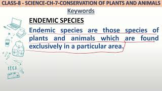 Definition of Endemic species for class 8 science [upl. by Anirbac33]