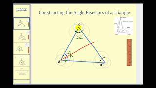 Constructing the Angle Bisectors of a Triangle [upl. by Atilek]