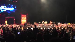 Grados entrance v Al Snow TNA Impact tapings Glasgow The Hydro 29012015 [upl. by Anelem]