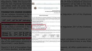 CA January 2025 Exam Dates icai examdate cainter cafoundation cafinal motivation caexams [upl. by Niwrud]