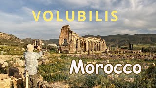 VOLUBILIS MOROCCO TOURING THE ROMAN RUINS UNESCO WORLD HERITAGE SITE [upl. by Fayette]