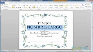 Como crear un Diploma en Word 2010 [upl. by Melanie]