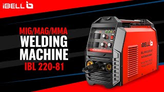 IBELL M22081 MIG MAG MMA IGBT WELDING MACHINE 220A DEMO [upl. by Htebi]