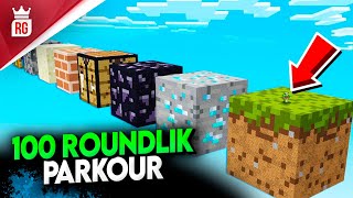 MINECRAFT ● 100 ROUNDLIK PARKOUR ● OZBEKCHA OYINLAR [upl. by Service]