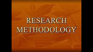 INTRODUCTION TO RESEARCH METHODOLOGY [upl. by Chang679]