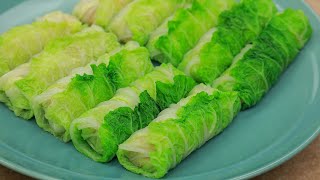 Healthy Cabbage Roll Recipe  Making Chinese cabbage roll recipe  V Taste [upl. by Aldarcy]