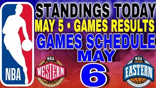 nba playoffs standings today may 5 2024  games results  games schedule may 6 2024 [upl. by Annaiek]