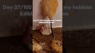 Edible Broom 🧹 Day 27100 showcasing my hobbies 100hobbieschallenge shorts Halloween witchbroom [upl. by Suravat]