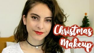 Christmas Makeup  Zoeva Caramel Melange Palette Tutorial [upl. by Bopp]